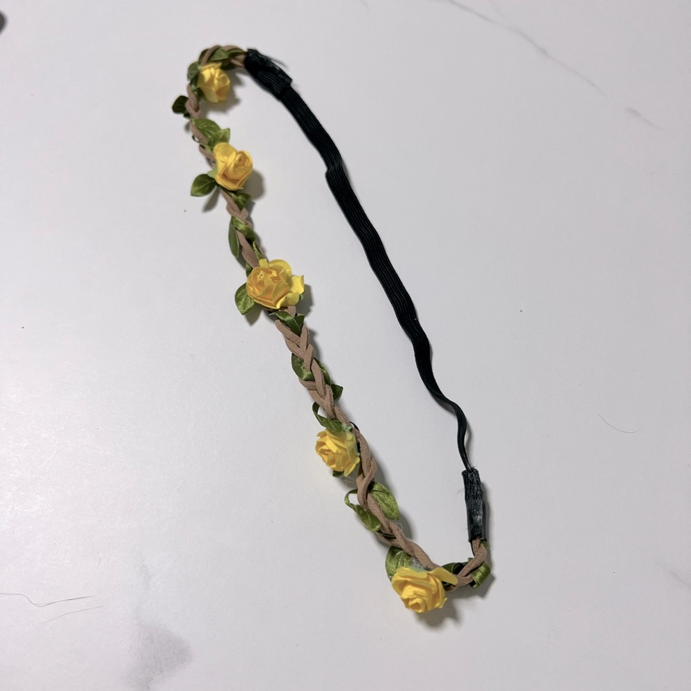 Yellow rose headband - buy 4 for $18